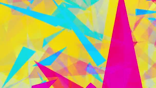 Абстрактные Треугольники Жёлтом — стоковое видео