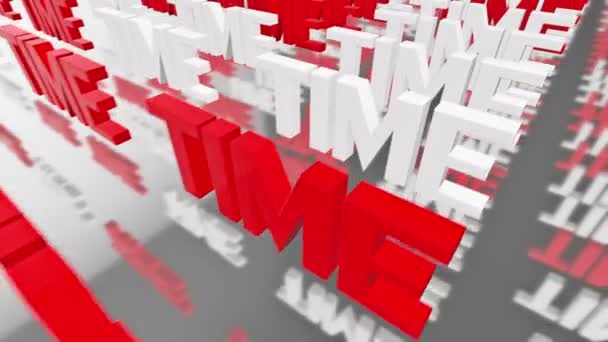 Time Concept Red White Colors — Stock Video