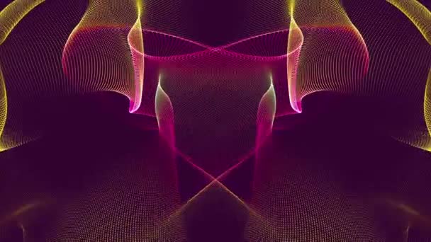抽象运动背景在紫色和黄色 — 图库视频影像
