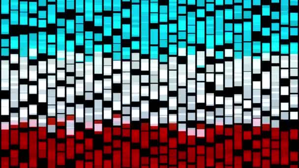 Абстрактні Зелені Червоні Білі Кубики — стокове відео