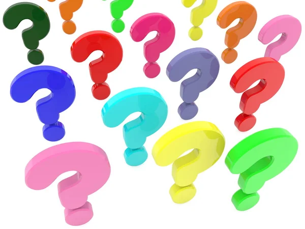 Different Color Question Marks — Stock Photo, Image