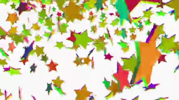 Abstract Changing Colorful Stars — Stock Video