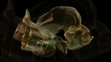 Nesne siyah arka plan üzerinde kablolu Özet