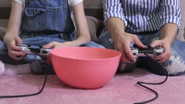 Hands Using Gaming Consoles — Stock Video