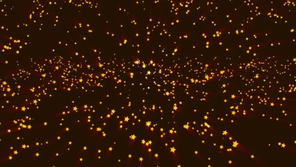 Estrelas Móveis Abstratas Cor Amarela — Vídeo de Stock