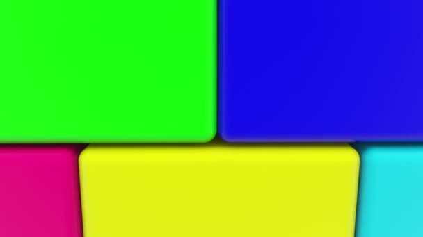 Mur abstrait de cubes de jouets colorés 