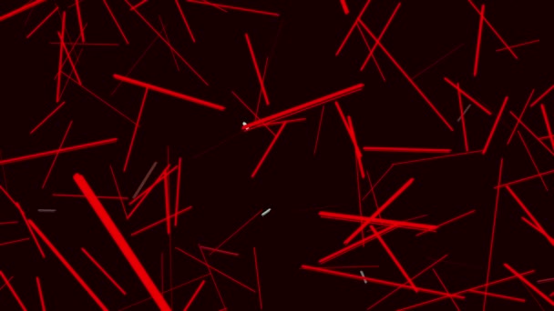 Abstract Red Lines Black Background — Stock Video