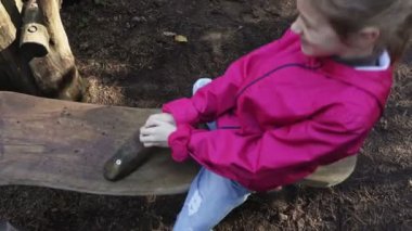 Salıncağın üzerindeki küçük kız