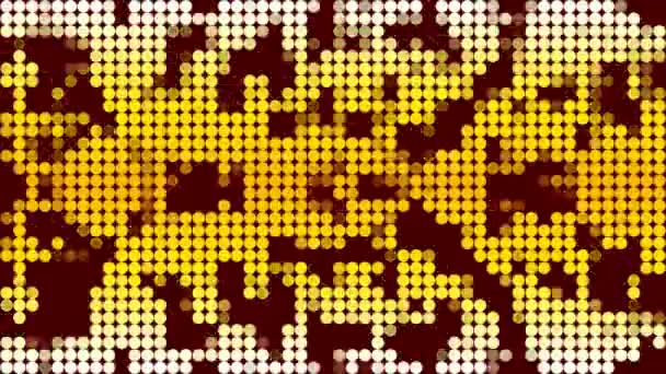 Beyaz Sarı Nokta Soyut Mozaik — Stok video