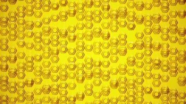 Sarı soyut hareketli çokgenler