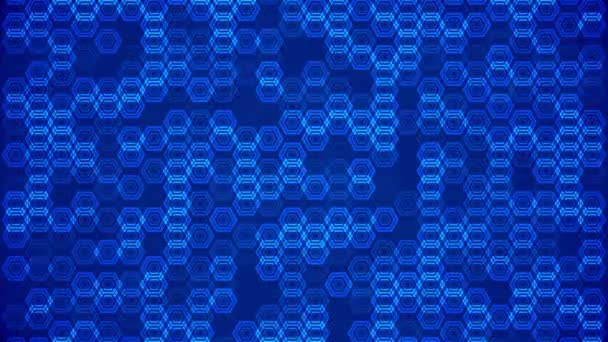 Абстрактна Зміна Багатокутників Синім — стокове відео