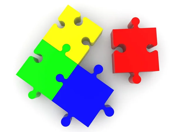 Concetto Puzzle Soluzione Backgrond — Foto Stock