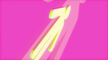 Soyut döndürme ve parlayan insan figürü