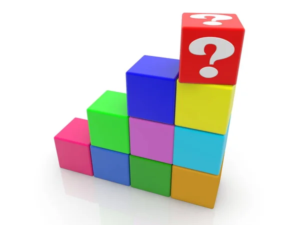 Question Mark Concept Cubes — Stock Photo, Image