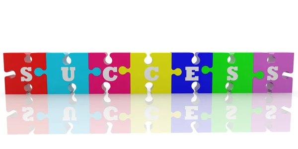 Puzzle Pieces Success Concept — Stock Photo, Image