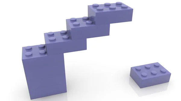 Concept Toy Bricks Light Purple — Stock Photo, Image
