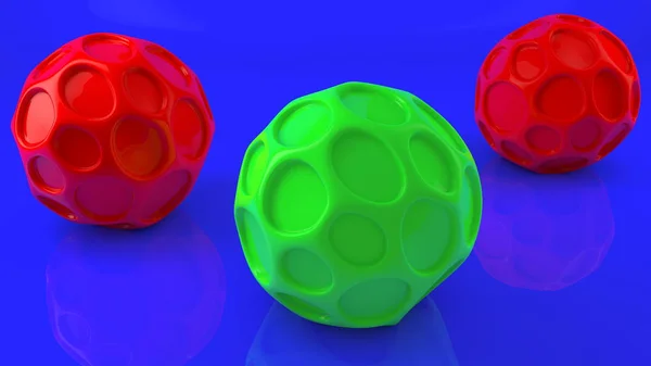 Abstract Balls Green Red Colors — Stock Photo, Image