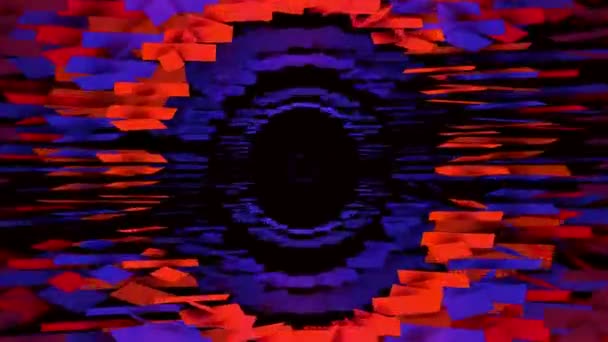 Fondo Abstracto Colores Azul Rojo Sobre Negro — Vídeo de stock