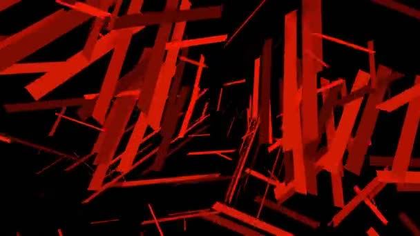 Abstract Changing Rectangles Red Color — Stock Video