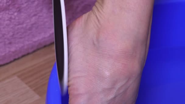 Figyelembe Véve Felmelegedés Foot Bath Tengeri Gyógyító Asszony — Stock videók