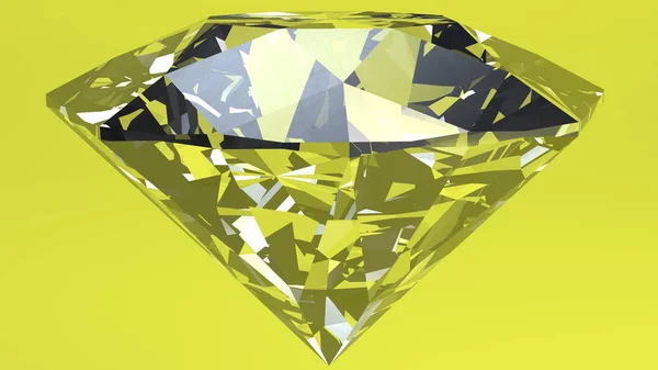 Diamante Vicino Sul Colore Giallo — Foto Stock