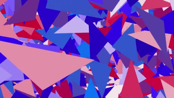 Fondo Triángulos Abstractos Azul — Vídeo de stock