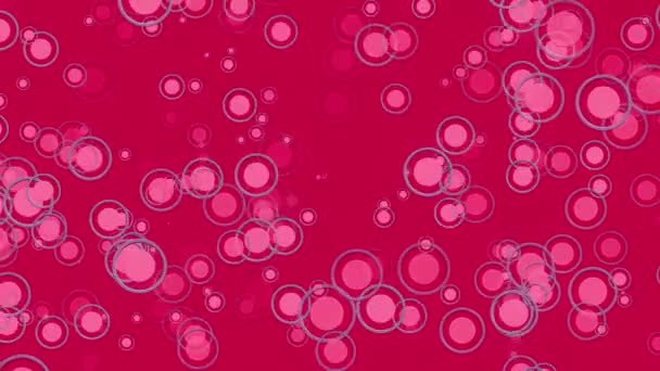 Abstrakt Bakgrund Cirklar Röd Färg — Stockvideo