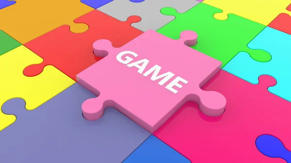 Colorful puzzle with game concept