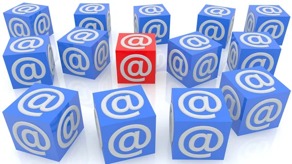 Concept Cubes Blue Red Symbol — Stock Photo, Image