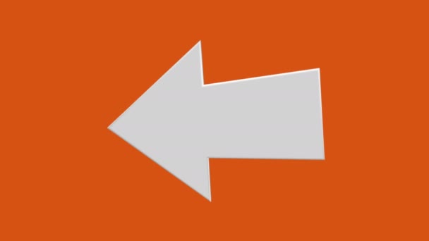 Flèche Blanche Tournante Sur Orange — Video