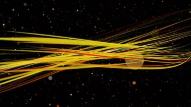 Siyah üzerinde sarı çizgiler olan soyut hareket arkaplanı