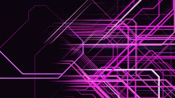 Склад Абстрактних Ліній Сітки Рухаються Фіолетовому — стокове відео