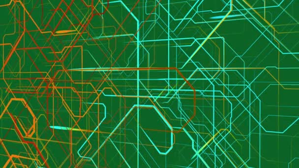 Abstract Grid Green Background — Stock Video