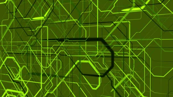 Abstract Moving Grid Green Color — Stock Video