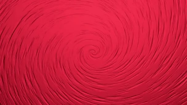 Textured Spiral Rotating Background Red Color — Stock Video