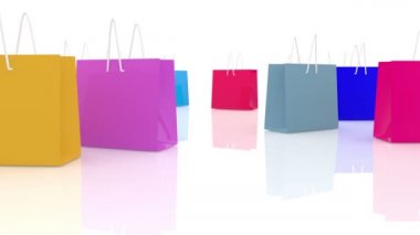 Renkli alışveriş torbalarının arka planı