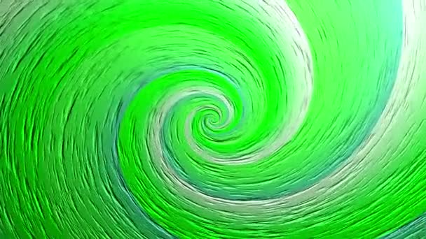 Getextureerde Roterende Spiraal Groene Kleur — Stockvideo