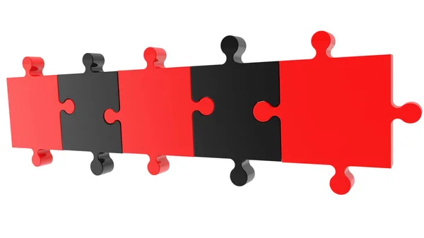 Connection Concept Puzzle Row — Stock Photo, Image