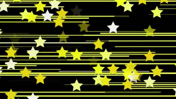 黄色で星や線を動かす — ストック動画