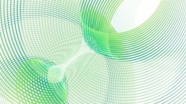 Beyaz üzerine yeşil ile soyut bilgisayar grafik videosu