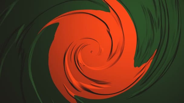 Ondes Tourbillonnantes Abstraites Aux Couleurs Orange Vert — Video