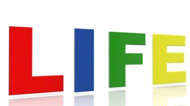 Farklı renklerde yaşam konsepti