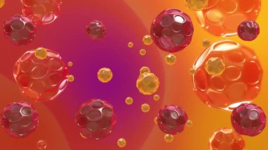 Soyut renkli kürelerin arkaplanı