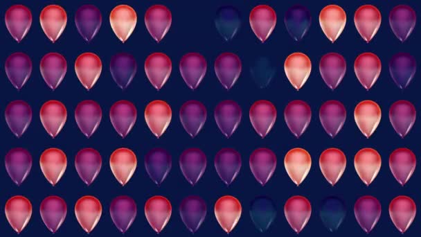 Grade Abstrata Balões Intermitentes — Vídeo de Stock