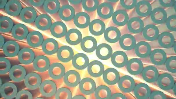 Abstrakt Rutnät Med Blinkande Geometrisk Bakgrund — Stockvideo