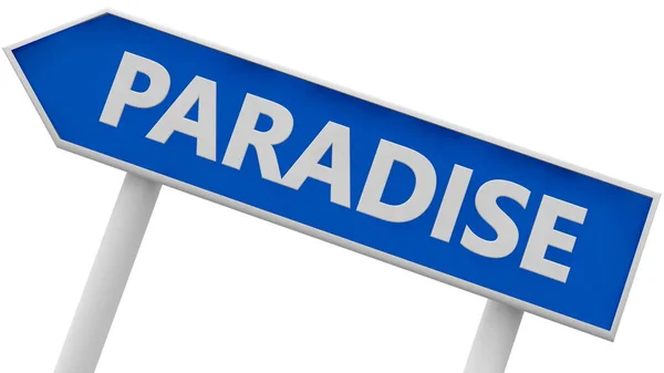 Signpost Com Conceito Paradise — Fotografia de Stock