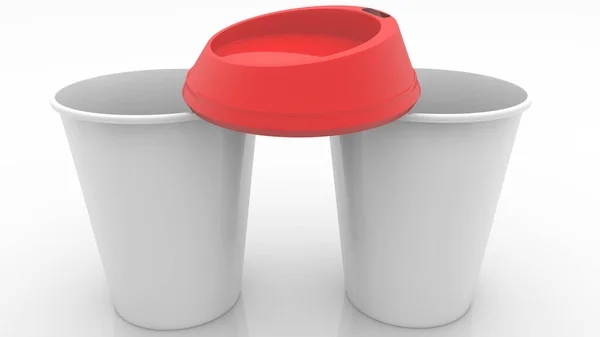 コーヒーカップ二つのコンセプト — ストック写真