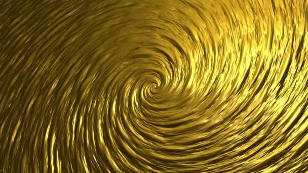 Abstrakter Rotierender Hintergrund Goldener Farbe — Stockvideo