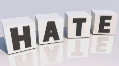  Nefret içerikli beyaz küpler