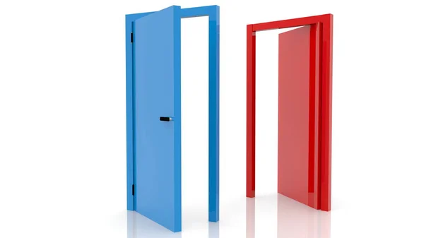 Concept Deux Portes Colorées — Photo